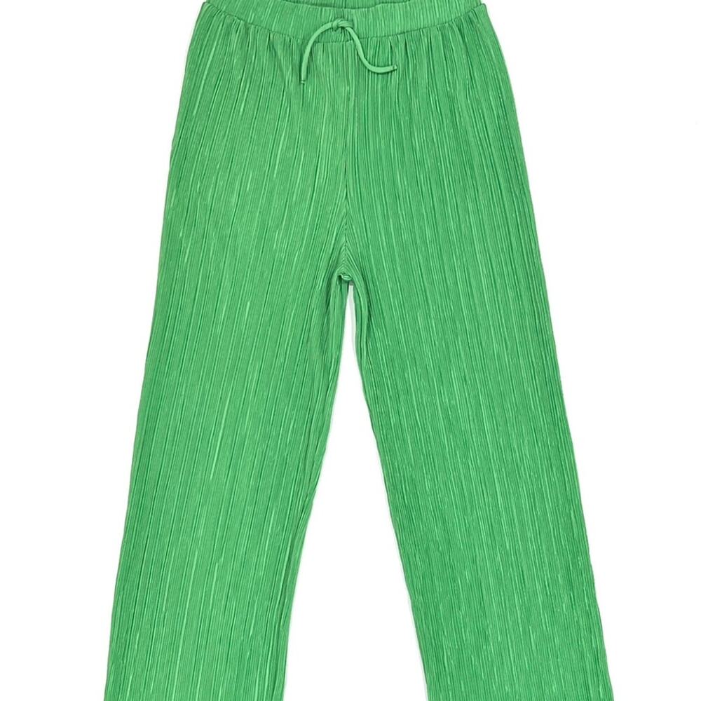 Zara Green Plisse Pants